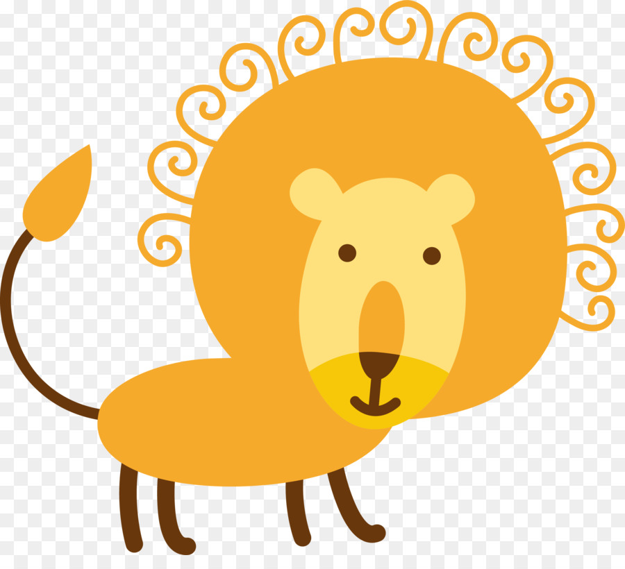 Lion Sound der Tiere Child Learning - Vektor cartoon Löwen