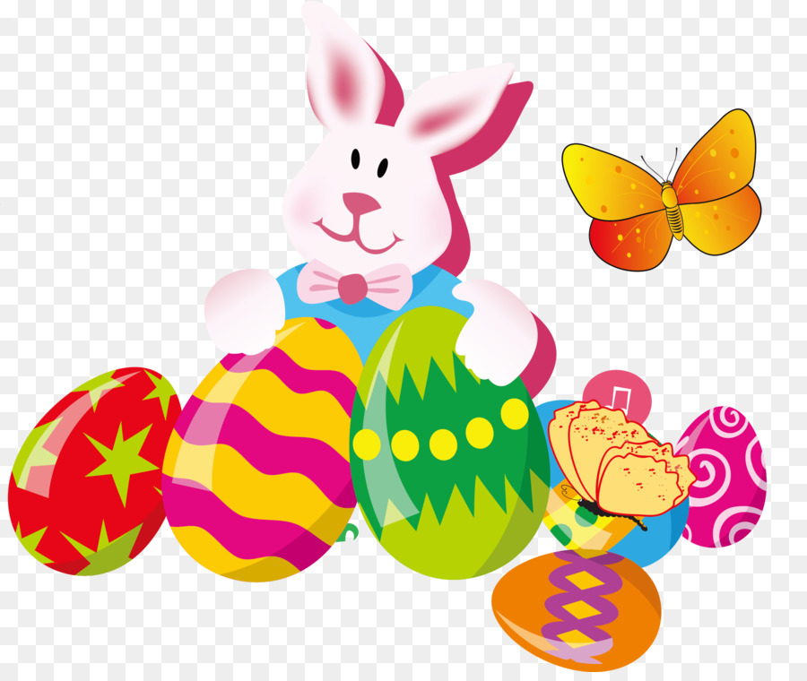 Easter Bunny PowerPoint trứng Phục sinh Doc - thỏ véc tơ