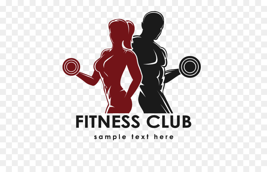 Thể dục thể chất Logo trung tâm thể Hình - Người đàn ông và phụ nữ giảm béo câu lạc bộ