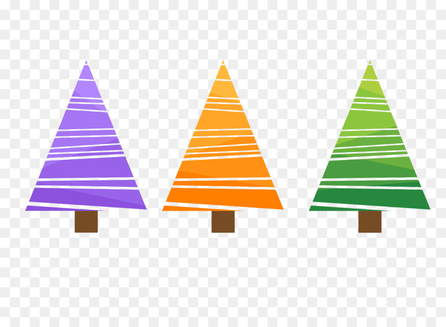 Albero di natale, Illustrazione - Semplice, colorato albero di Natale