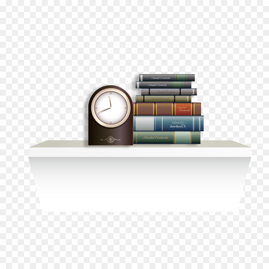 Tabelle Grafik-design-Bücherregal - Gegenstände auf dem Tisch platziert, weiß