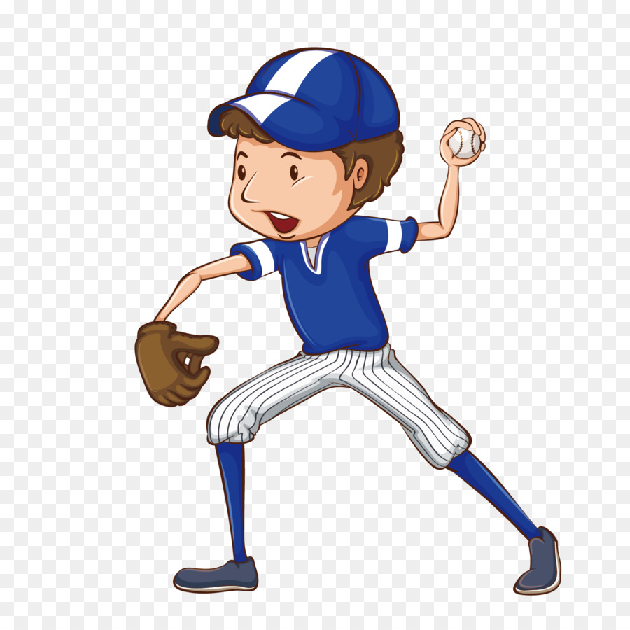 Baseball-Zeichnung Clip art - Vektor Cartoon Junge Baseball