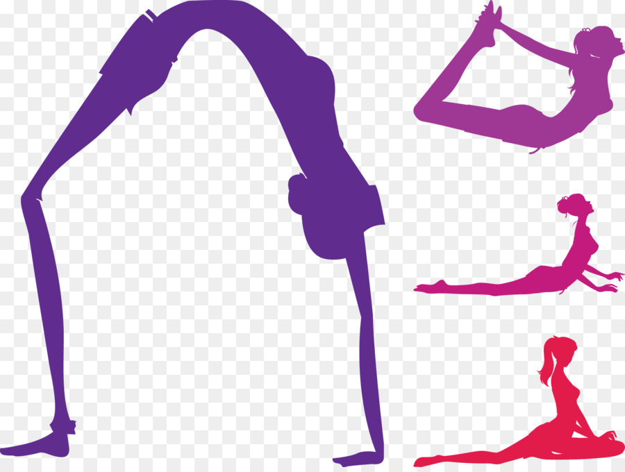 Yoga-Silhouette-Royalty-free clipart - Frauen stretch-silhouette-Vektor