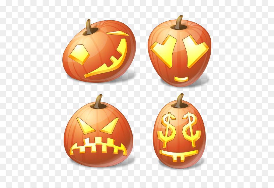 Halloween Jack-o-Laterne Kürbis-Symbol - Kürbis emoticons