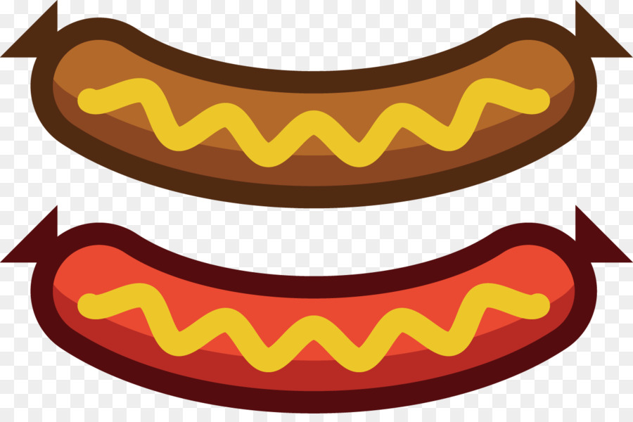 Hot dog, Hamburger di Salsiccia Illustrazione - Creativo cartone animato hot dog
