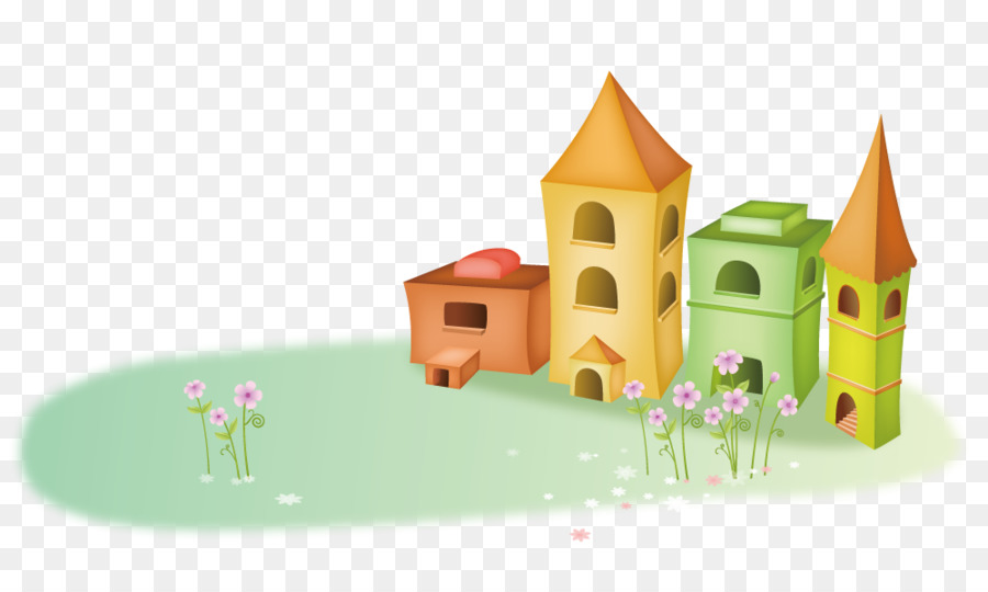 Per bambini, canzone Cartone animato - Edificio sull'erba