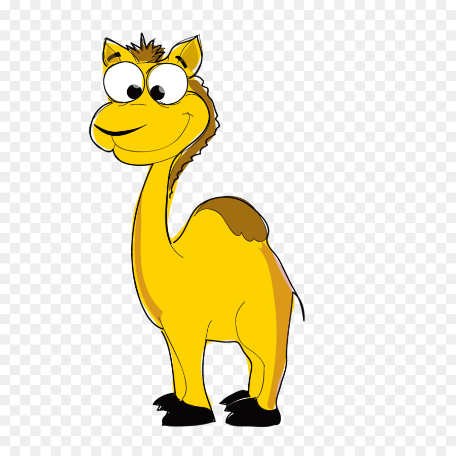 Baby-Giraffen Camel Clip-art - Vektor niedlichen kleinen gelben camel