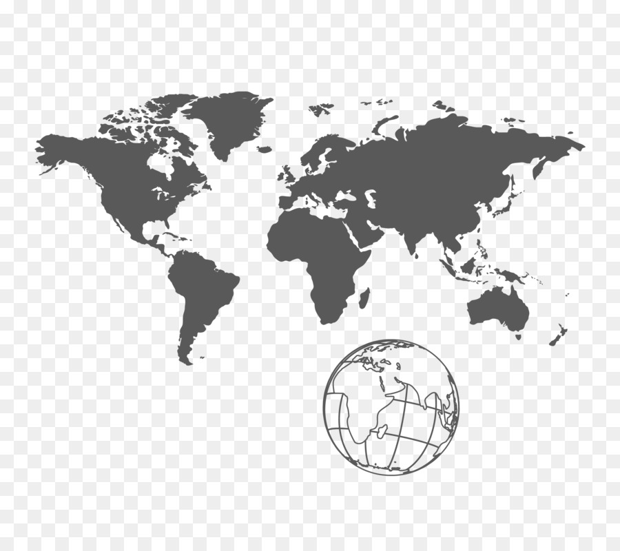 Vereinigte Staaten Indien Weltkarte Globus - Vektor Welt Karte