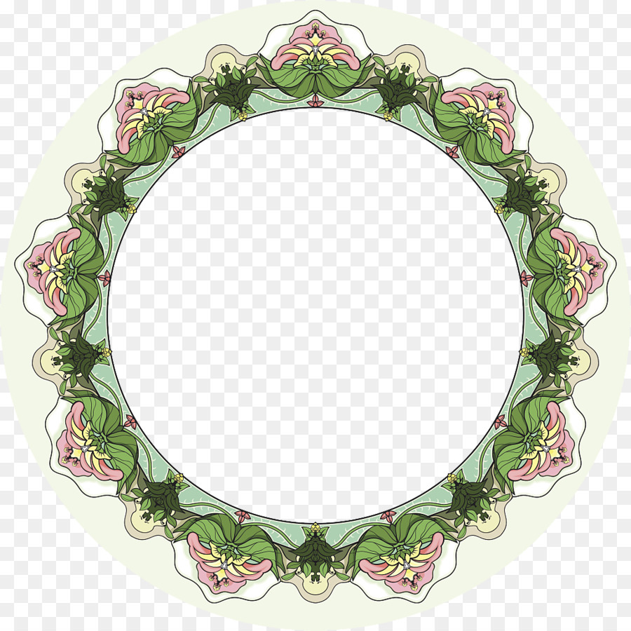 Trang Trí Hoa Nghệ Thuật Trang Trí - Tay sơn xanh hoa vòng tròn