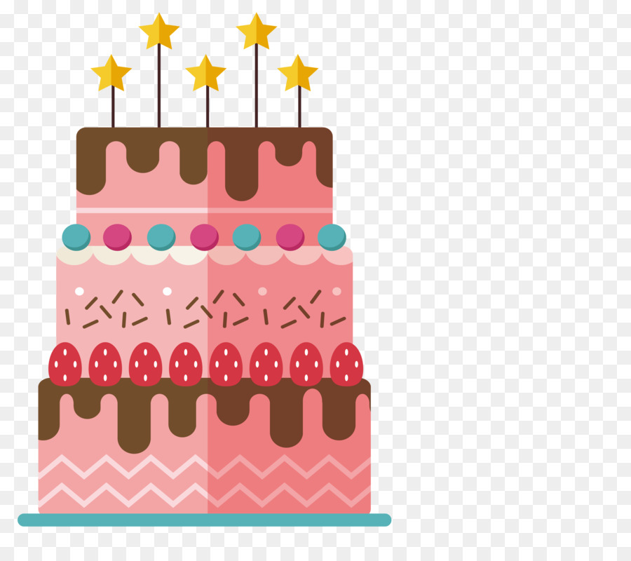 Torta di compleanno Torta - torta rosa