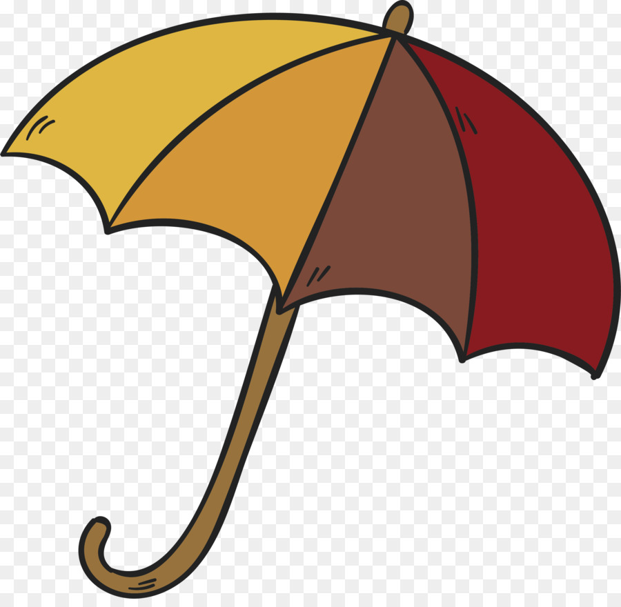 Regenschirm clipart - Hand gezeichneten gestreiften Sonnenschirm