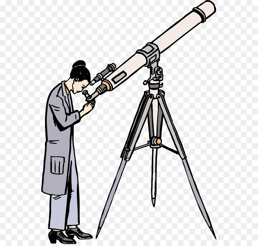 Astronomo Astronomia Royalty-free Clip art - Look telescopio donna vettoriale