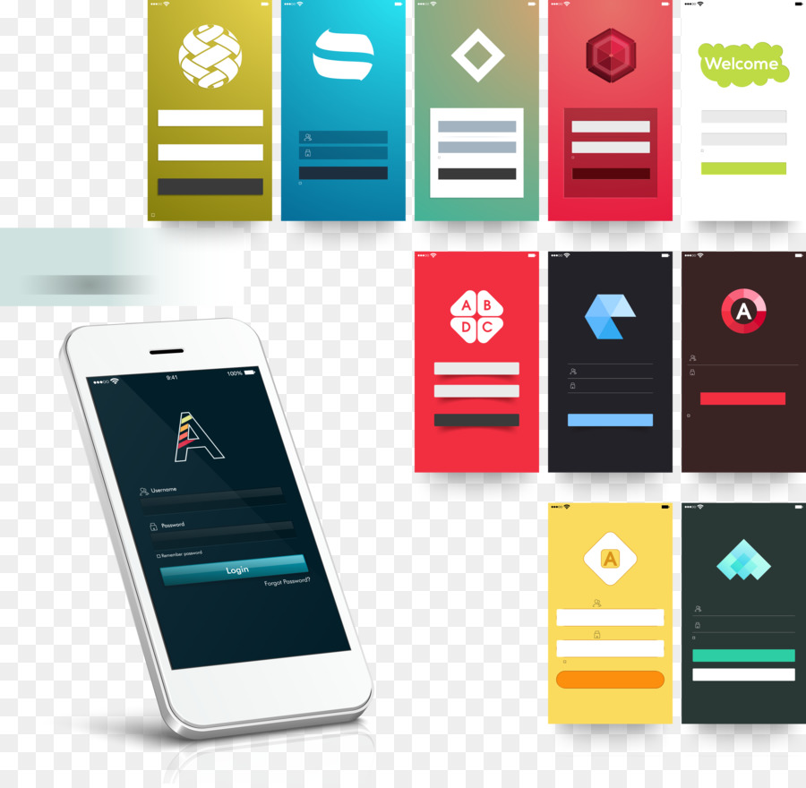 Responsive web design Mobile app interfaccia utente Grafica Icona - Bianco smartphone APP introduzione layout immagini