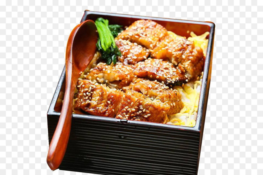 Bento Aal Unagi-Japanischer Küche - Aal mit Reis in der box
