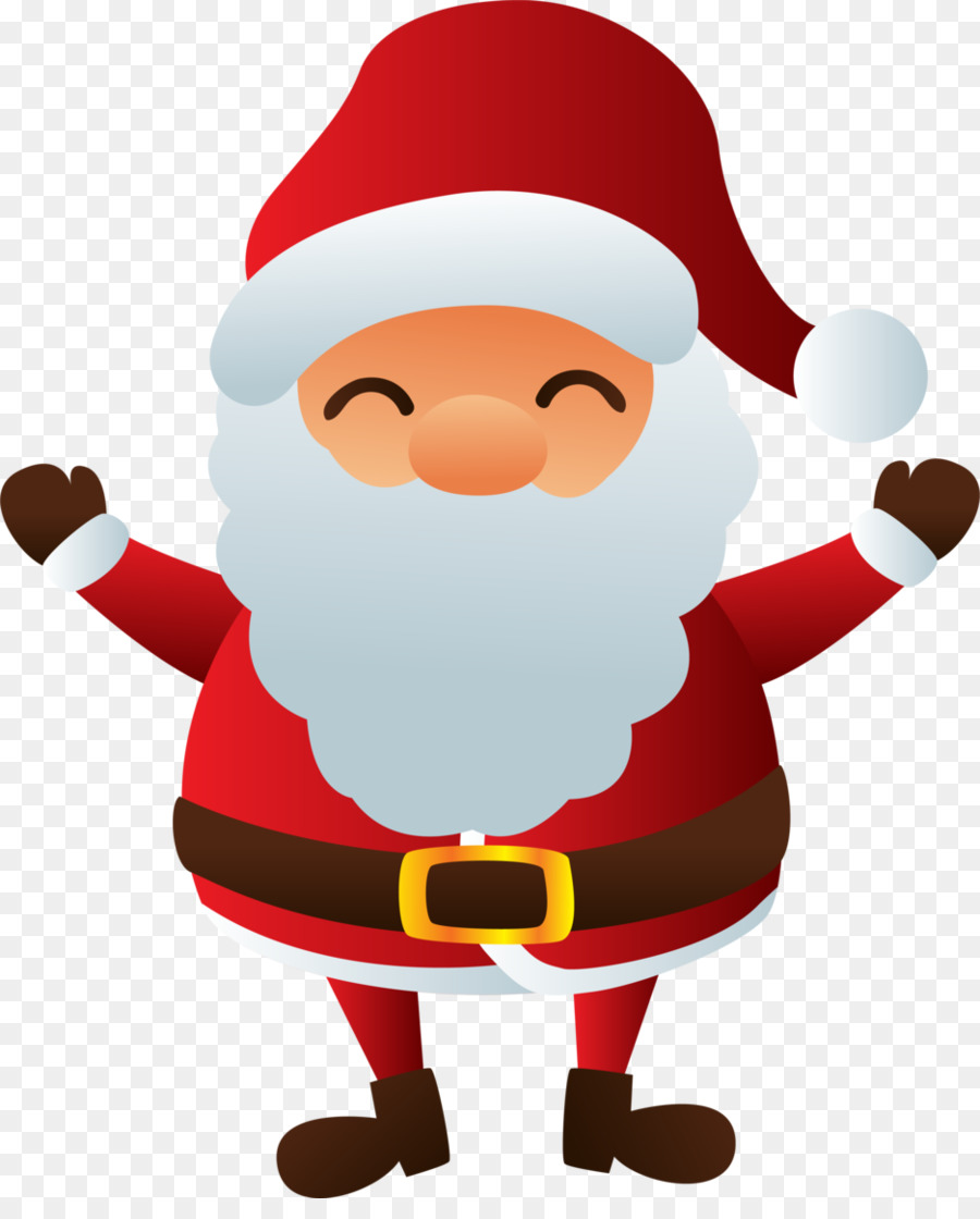 Rudolph, Santa Claus, Weihnachten, Zeichnung - Hand bemalt Santa Claus