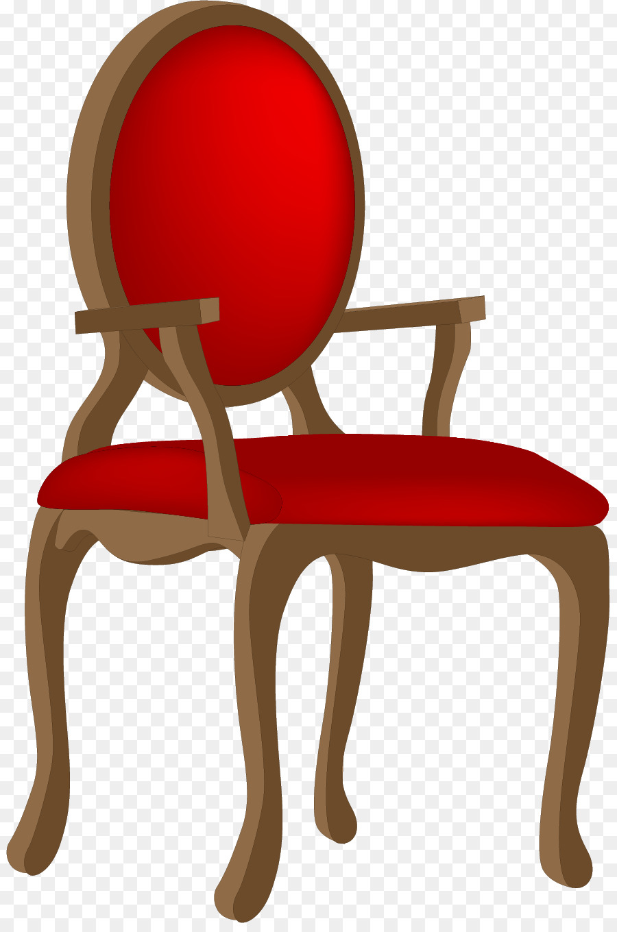 Stuhl-Tisch-Sitz - Vektor rot lackiert Sitz