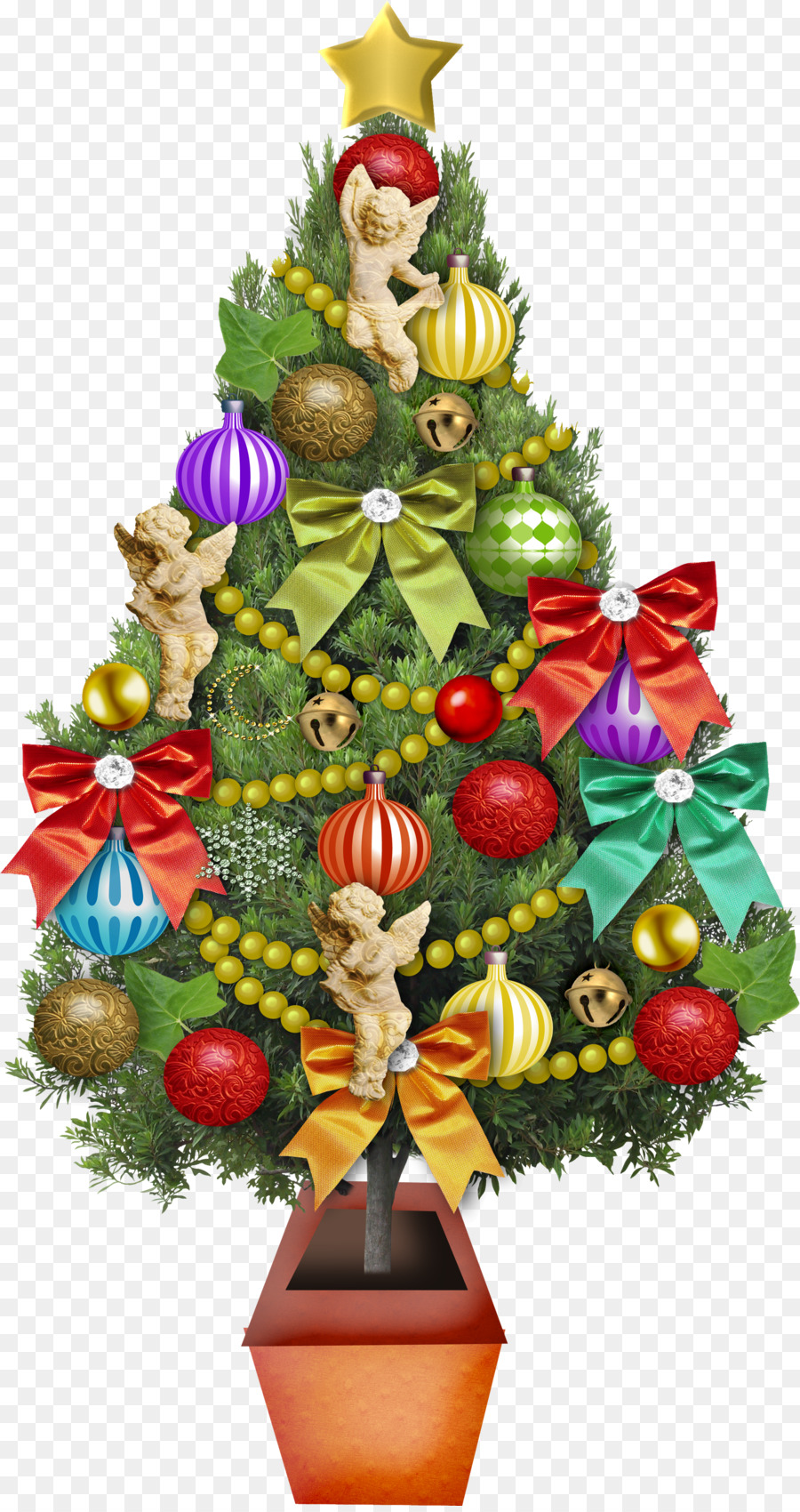 Albero di natale, ornamento di Natale Babbo Natale - albero di natale