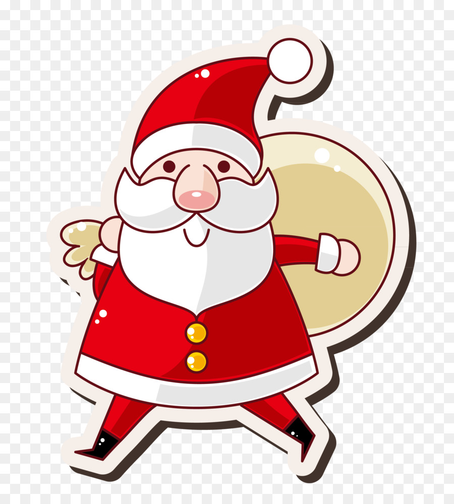 Babbo Natale, Nuovo, Anno, scheda Cartoon di Natale - cartoon babbo natale creativo