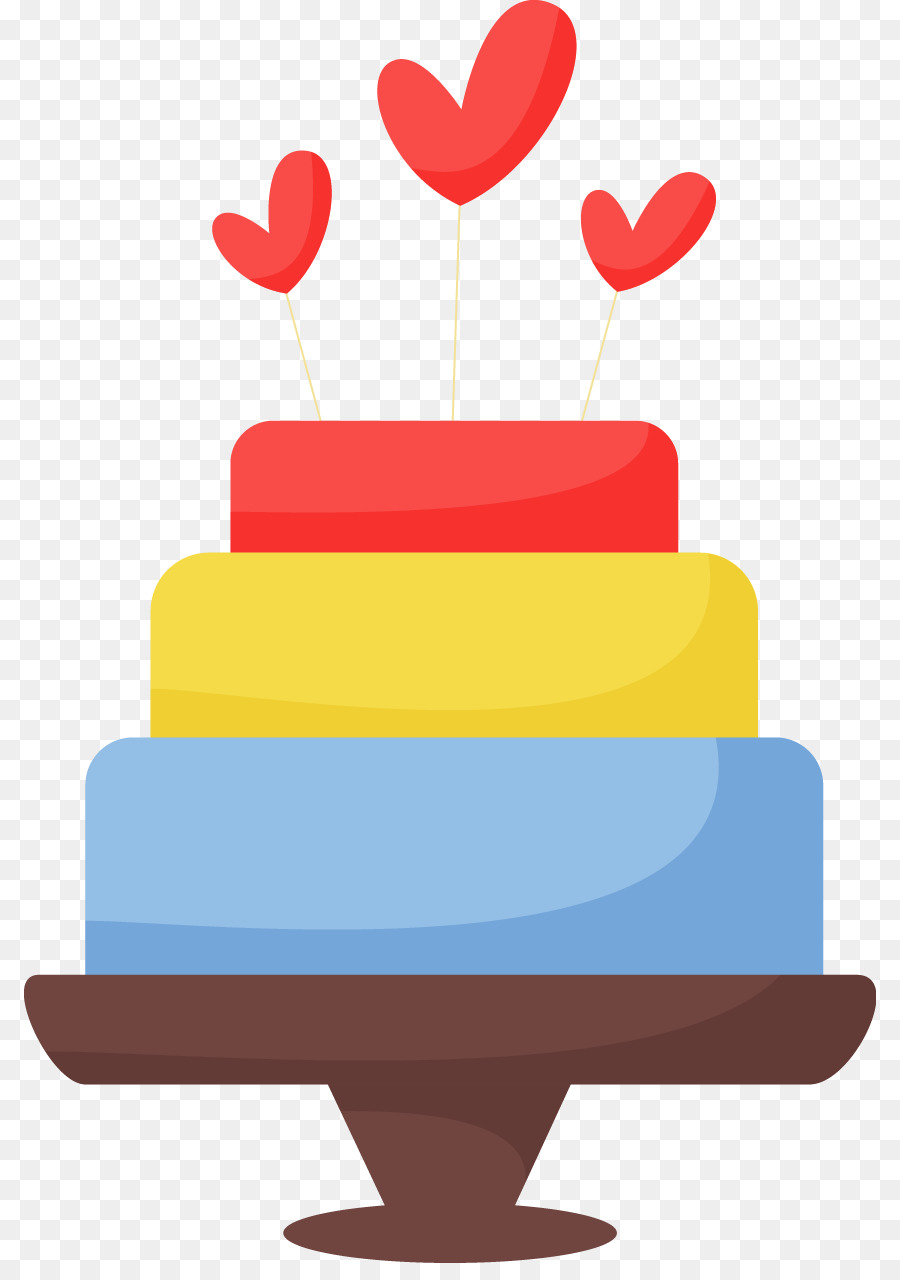 Geburtstagskuchen Torte Kuchen Dekoration-clipart - Vektor-Farbe Dekorative Muster der Liebe Hochzeitstorte