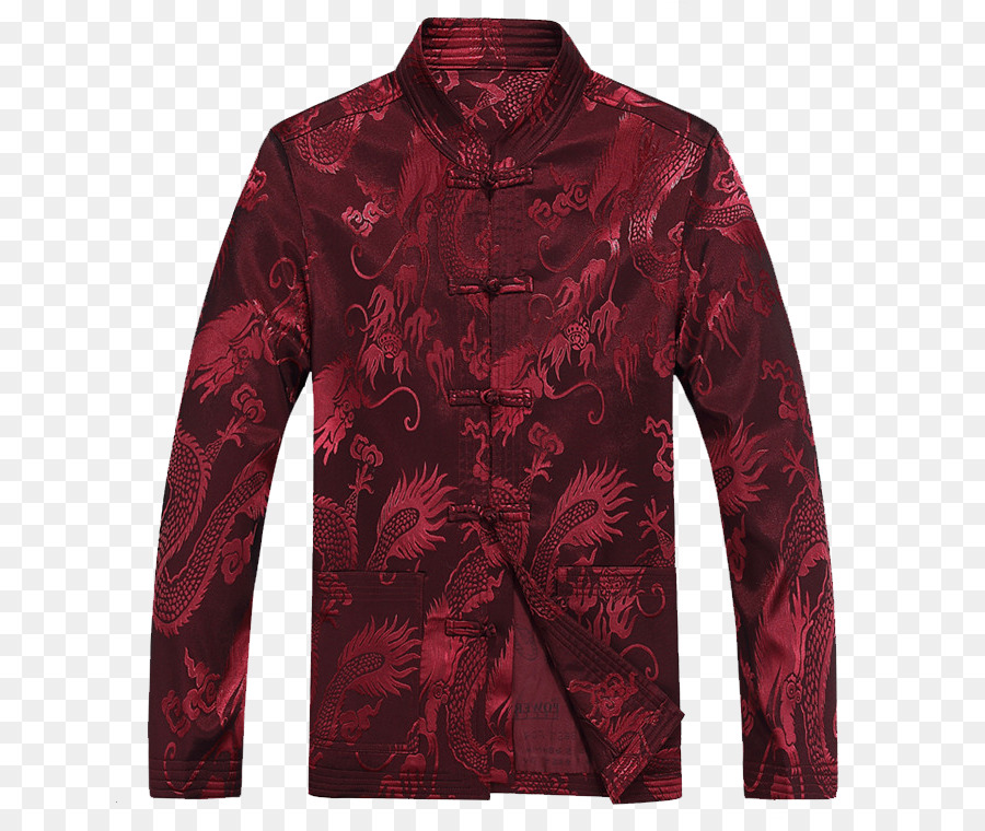 Anzug Hemd Tangzhuang Kleidung Jacke - Herren Kostüm shirt weinrot Drache