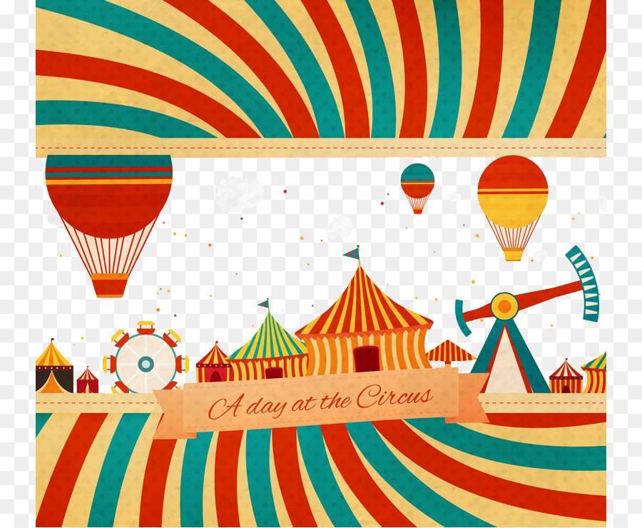 Zirkus-Clown-Illustration - Retro-Vergnügungspark