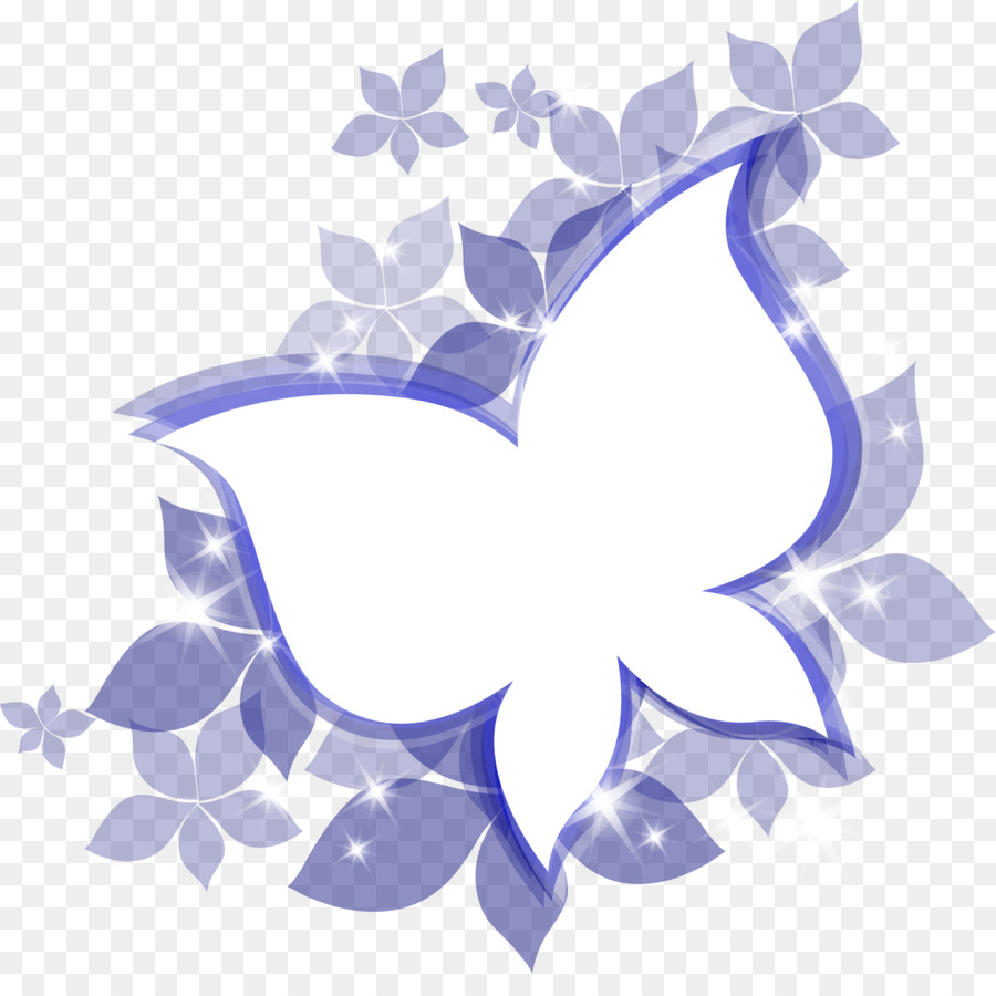 Schmetterling Zeichnen - Von Hand bemalt Lila Schmetterling