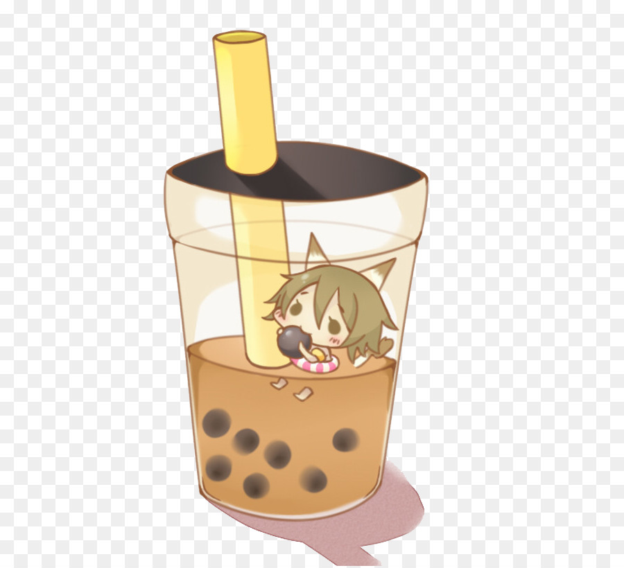 Latte del tè del Cartone animato Bubble tea - tè