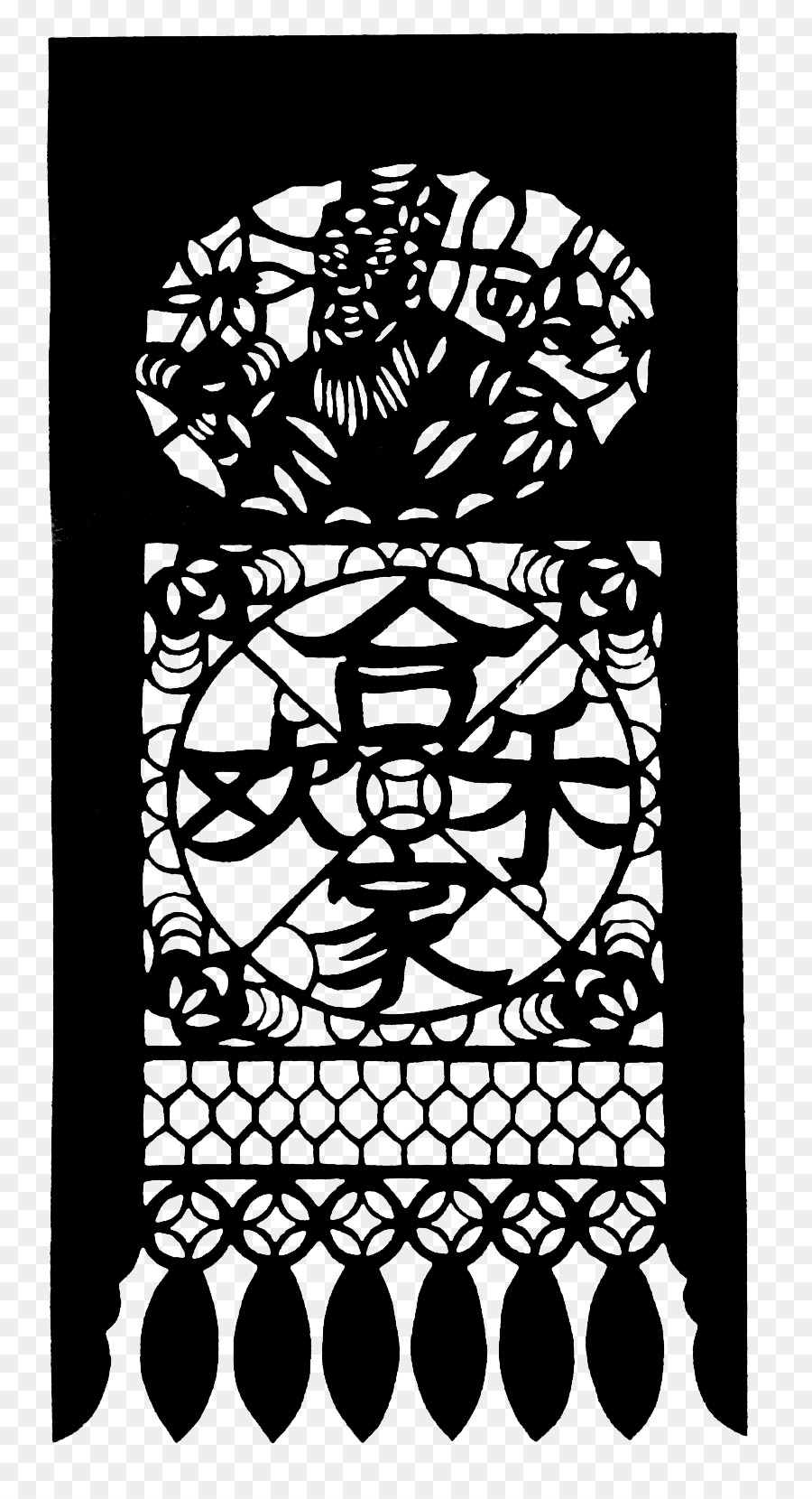 Schwarze und weiße Grafik-design-Text-Muster - Tür, Blume Licht