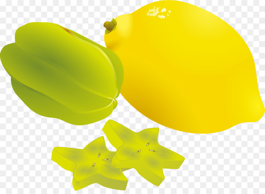 Zitronen-Frucht-Salat mit Karambola - Karambolen Zitronen-png-Vektor-material