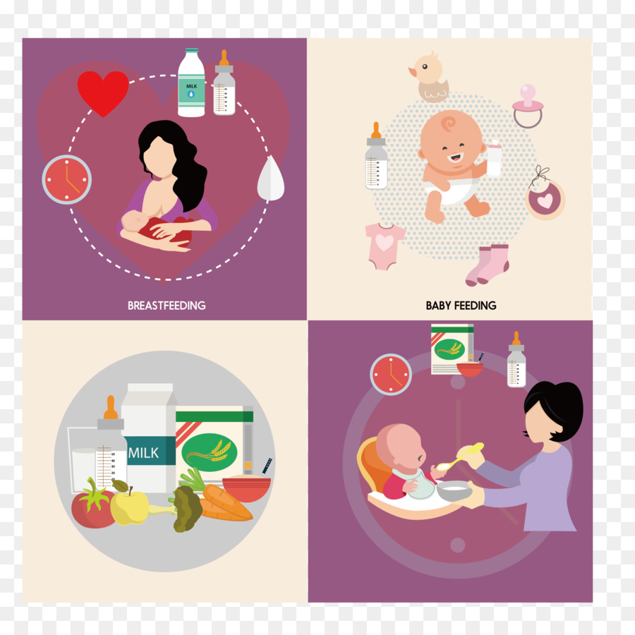 L'assistenza infantile Illustrazione - Bambino l'allattamento al seno elementi