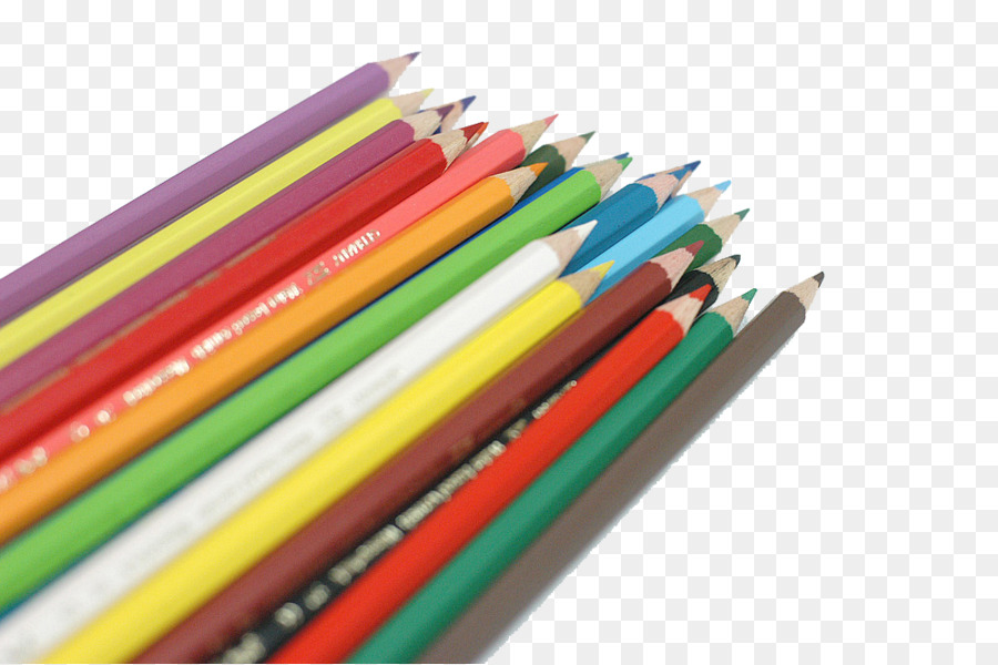Matita forniture per Ufficio - Una fila di matite colorate