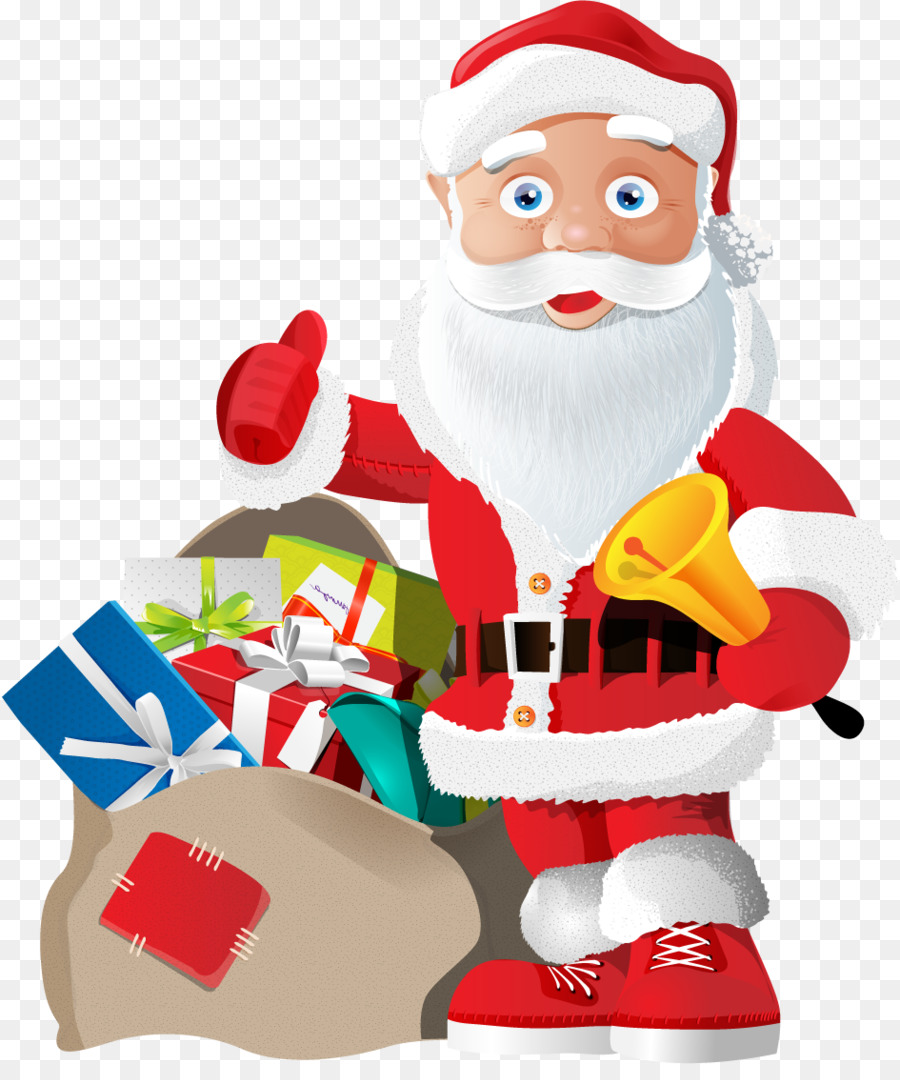 Santa Claus món Quà Giáng sinh Clip nghệ thuật - Véc tơ ông già Noel và món quà