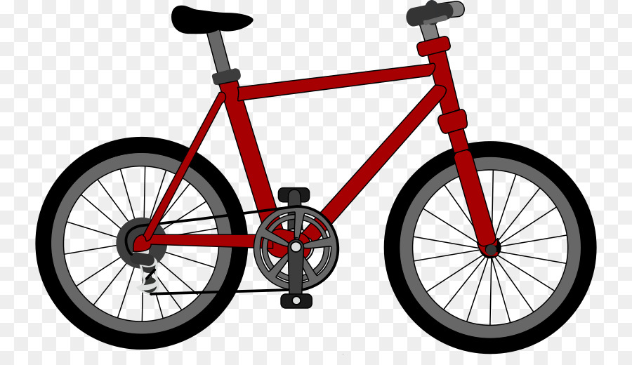 In bicicletta, Free Clip art - Rosso cartoon moto