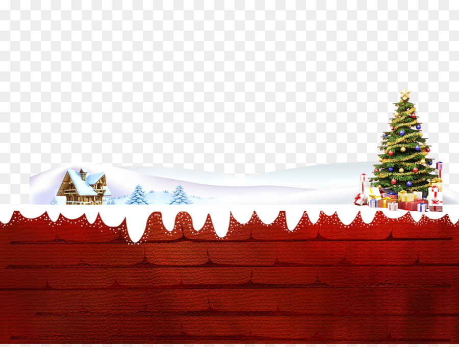Giáng sinh - Cây giáng sinh bức tường gạch Đỏ áp phích