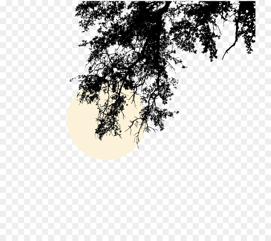 Hirsch Natur Tierwelt Clip-art - Schatten,Äste Mond