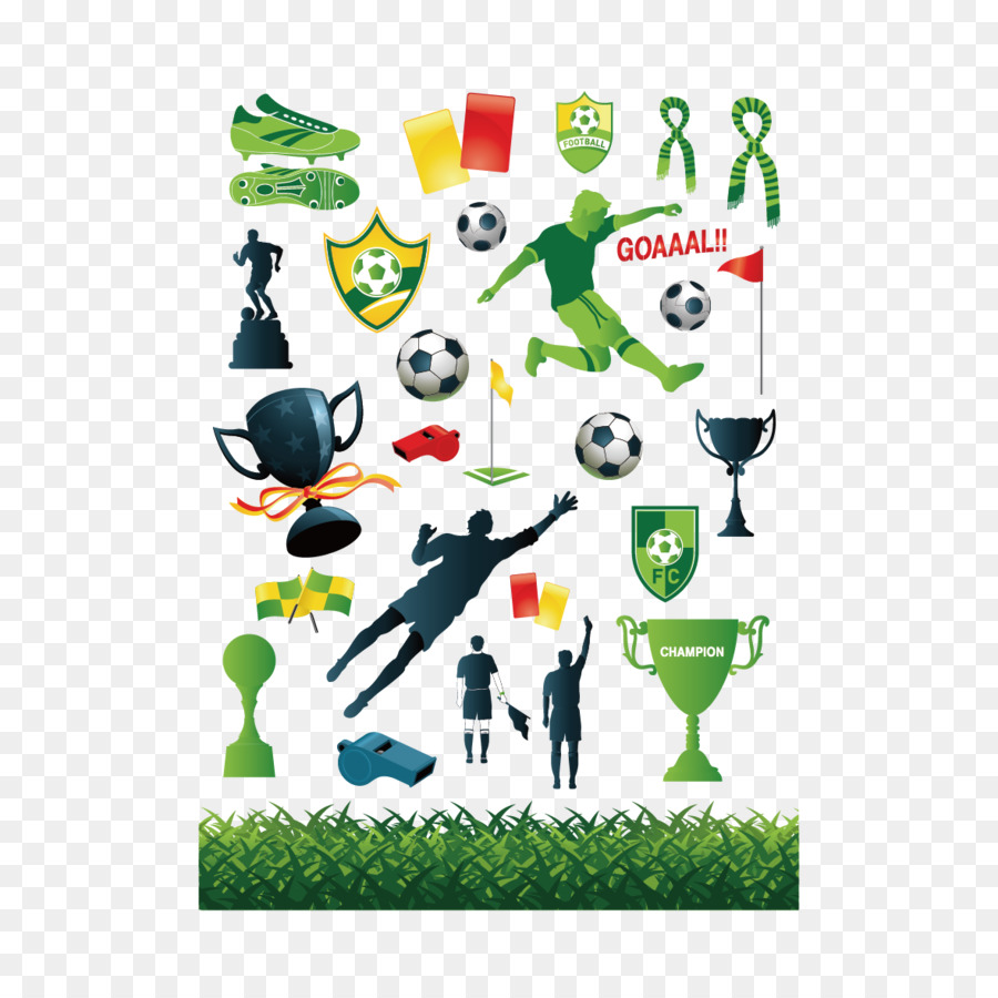Giocatore di calcio Royalty-free Logo - Trofei e giocare uomo
