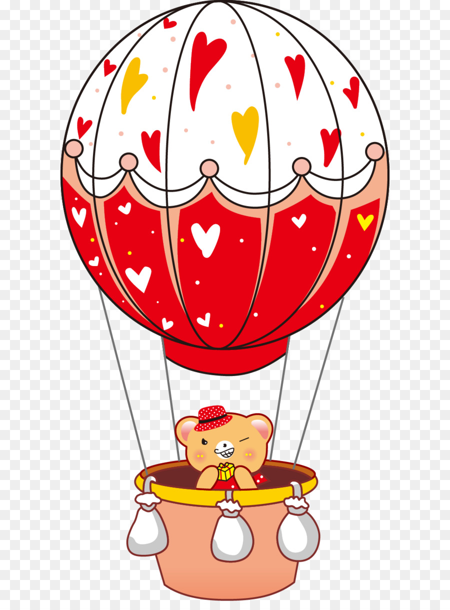 Cartoon-Ballon-clipart - Heißluftballon