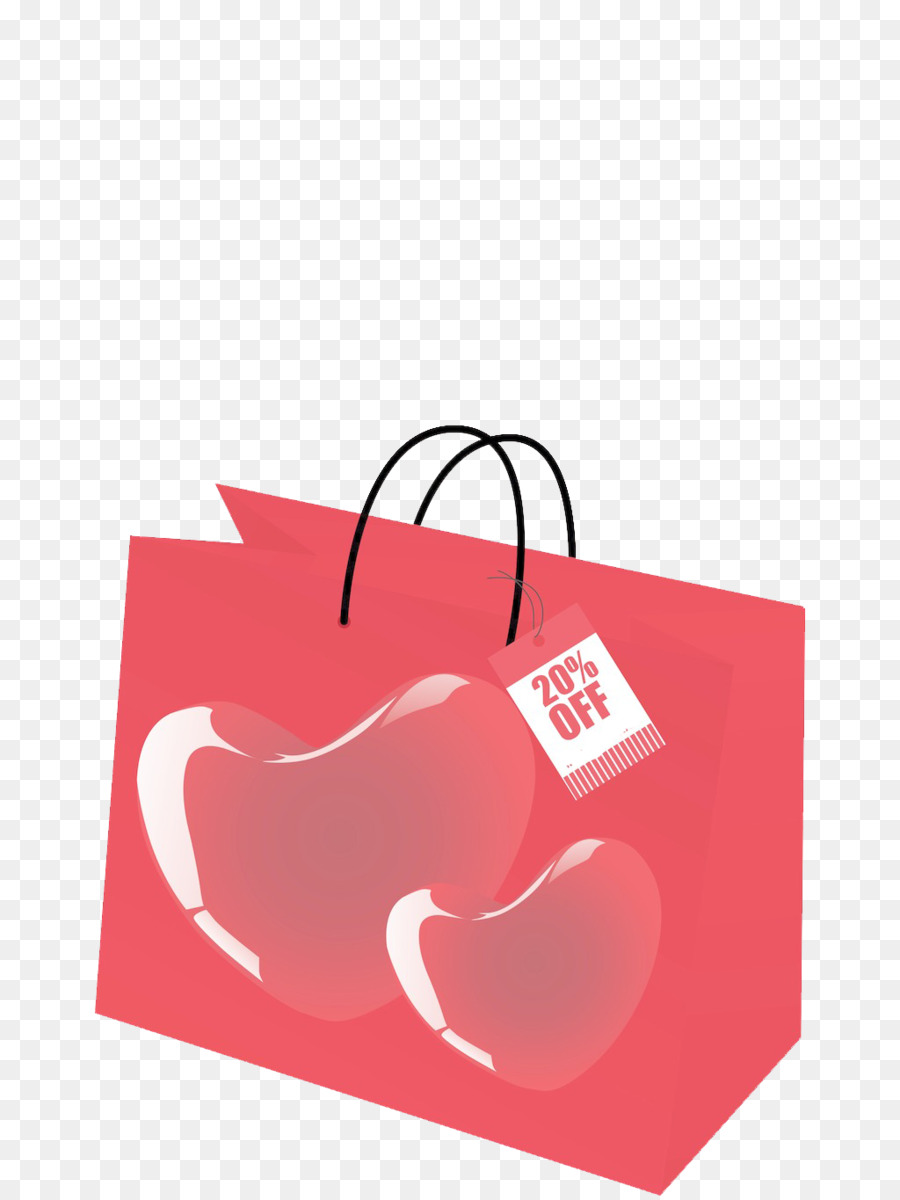 Einkaufstasche - Bieten roten Einkaufstaschen