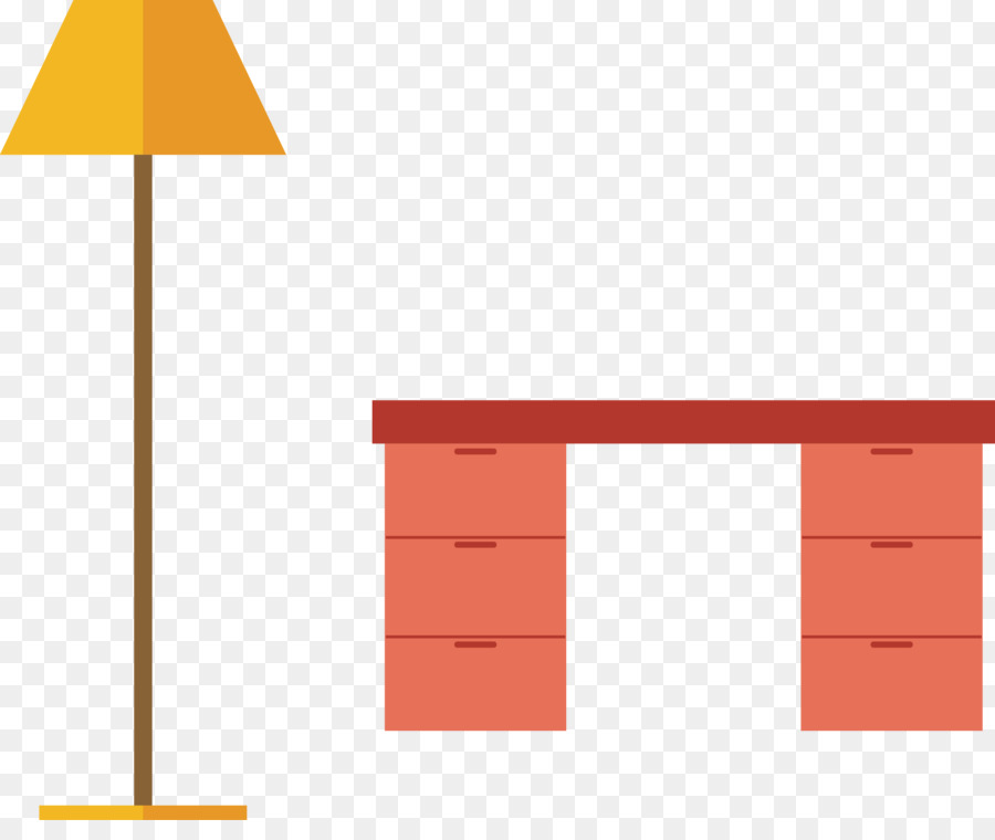 Angolo Modello Di Area - Lampada da tavolo e armadio