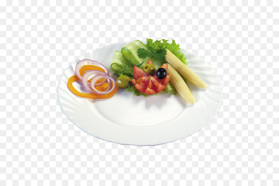 Salad trái cây ẩm thực châu Âu bít tết Rau - nghệ thuật phương tây salad đĩa