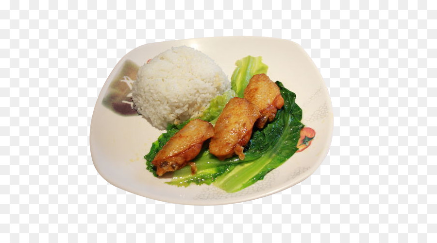 Karaage Hainan riso con pollo e pollo Fritto riso Cotto - Delizioso pollo riso