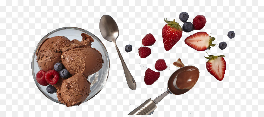 Chocolate ice cream Gelato Eisbecher Frozen yogurt - Obst gourmet-Schokolade