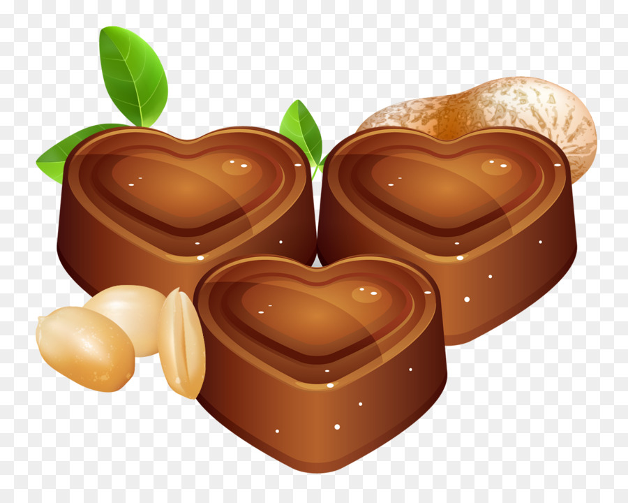 Pralinen-Herzen - Cartoon-Herz-Schokolade
