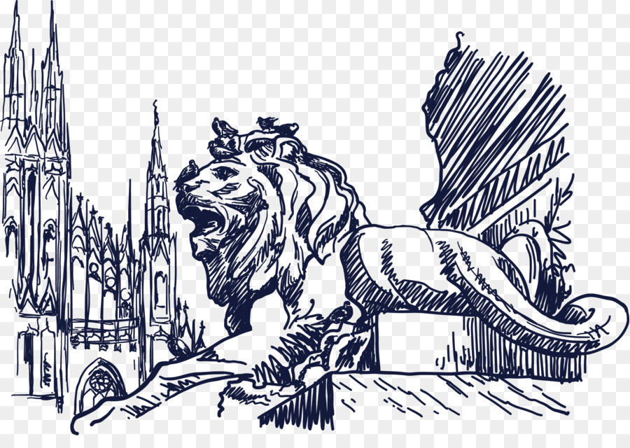 Milan Vẽ Phác Thảo - Phác thảo sư tử véc tơ