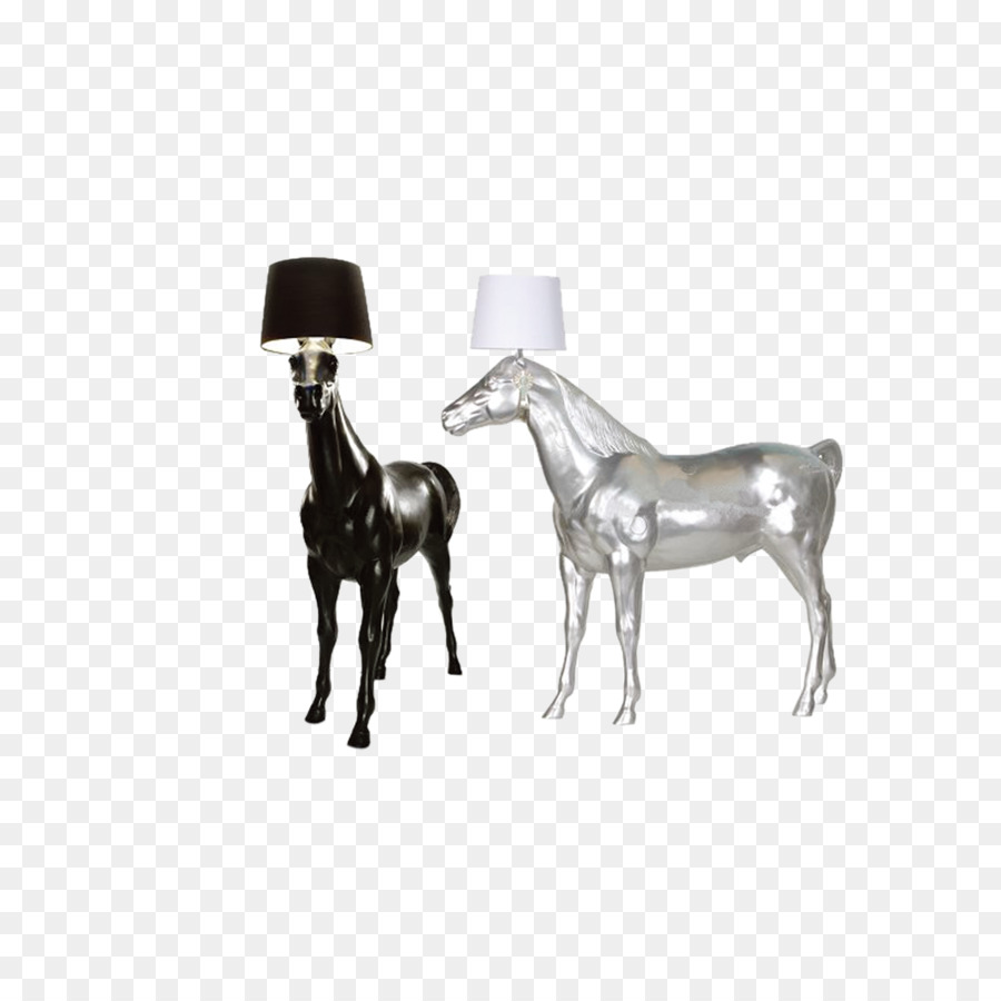 Con Ngựa Bàn Đương Ánh Sáng Đèn - Trang Trí nội thất,Đen và Trắng, Ngựa