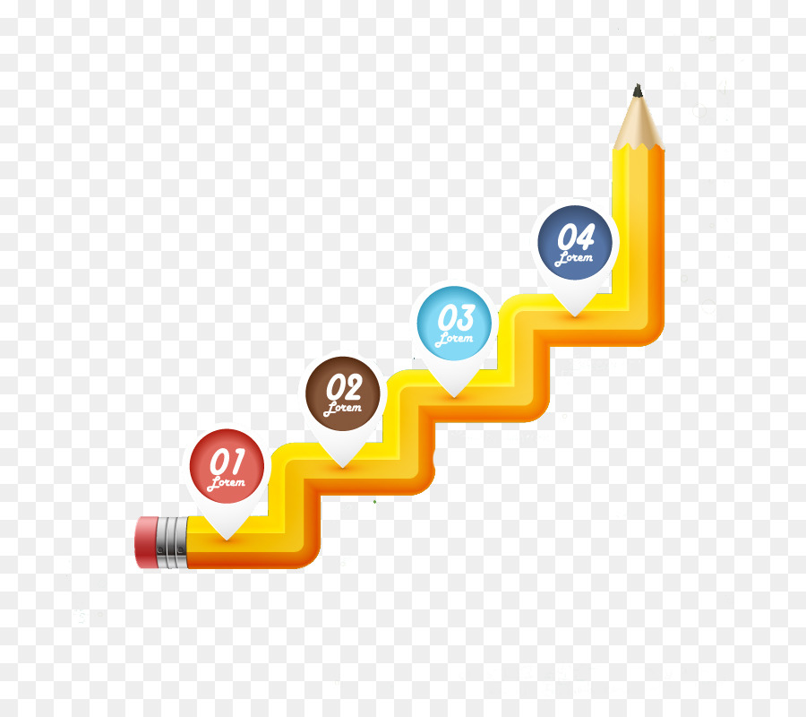 Bleistift - Eine geschwungene Treppe Bleistift-business-information-Karte-Vektor-material