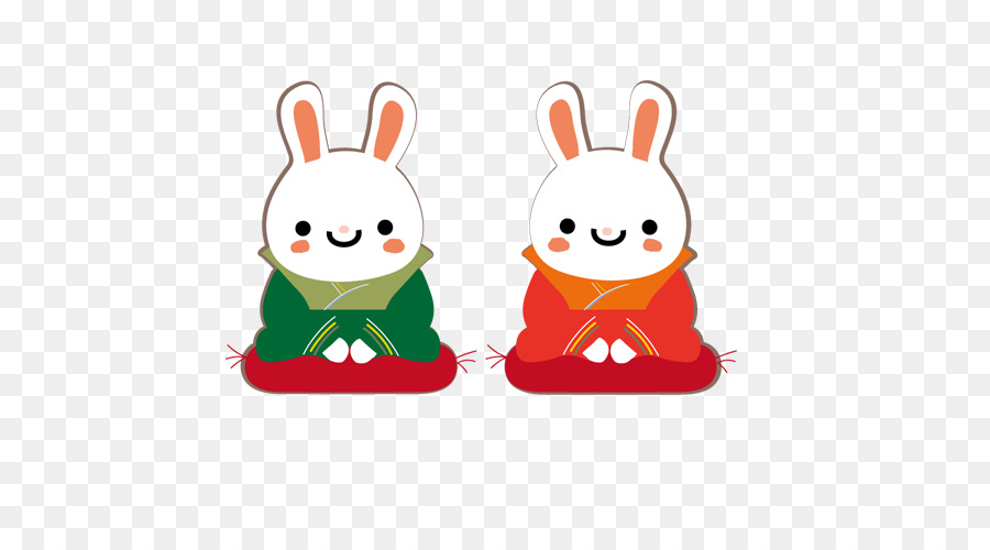 Capodanno giapponese Kagami mochi il Natale e la stagione delle vacanze, gennaio, Illustrazione - coniglio