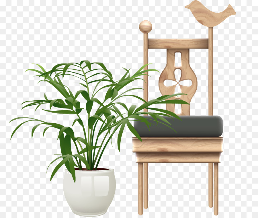 Vaso modello verniciato sedia di legno