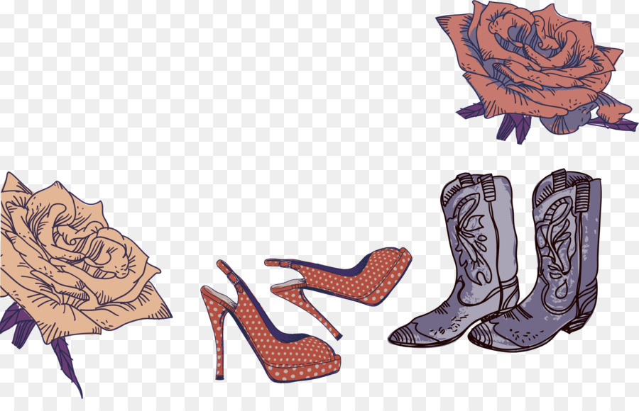 Schuh Sandale Boot-High-heeled Schuhe - High heels Schuhe cartoon Poster Werbematerial