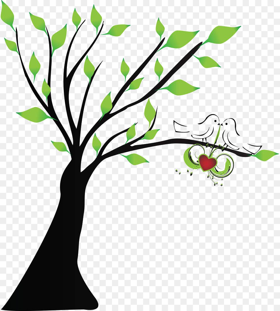 Tree Clip Art - Cartoon-Baum-Vogel
